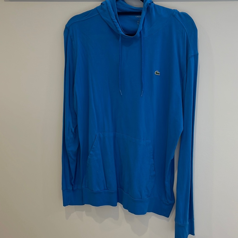 Gently Worn Mens Lacoste Jersey Hoodie